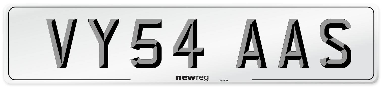 VY54 AAS Number Plate from New Reg